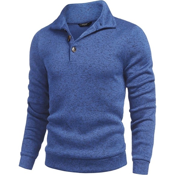 Mens Polo Sweater Other - Mens New Shawl Collar Long Sleeve Sweater Multiple Sizes